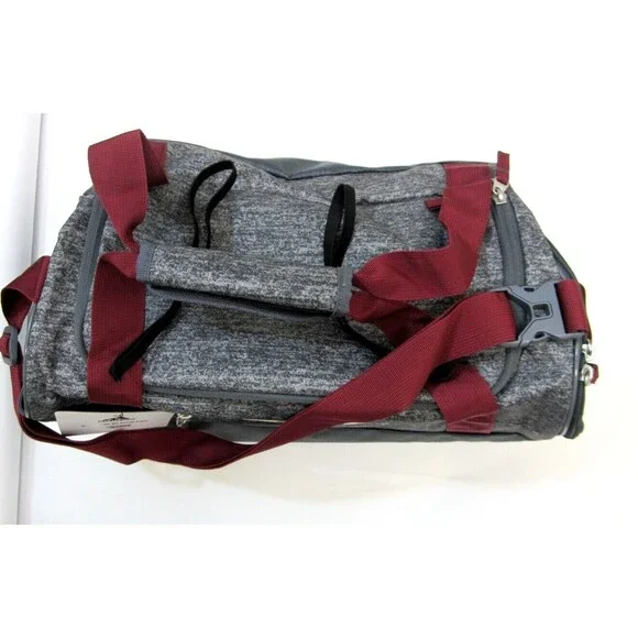 Adidas Squad III Grey Duffel Bag Jersey Onix/Noble MaroonB161 - Brand New!